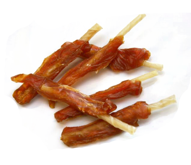 All Natural Gourmet Treats - Chicken Lollipop Sticks (Tenderloin Wrapped in Natural Rawhide)