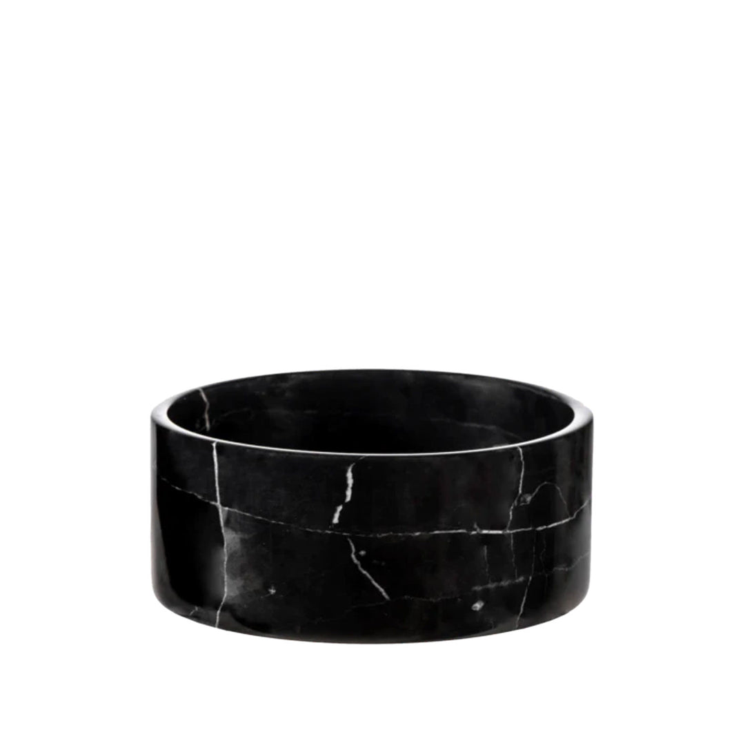 Houndztooth Carrara Marble Bowl - Black