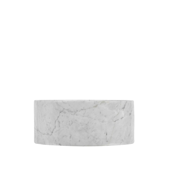 Houndztooth Carrara Marble Bowl - White