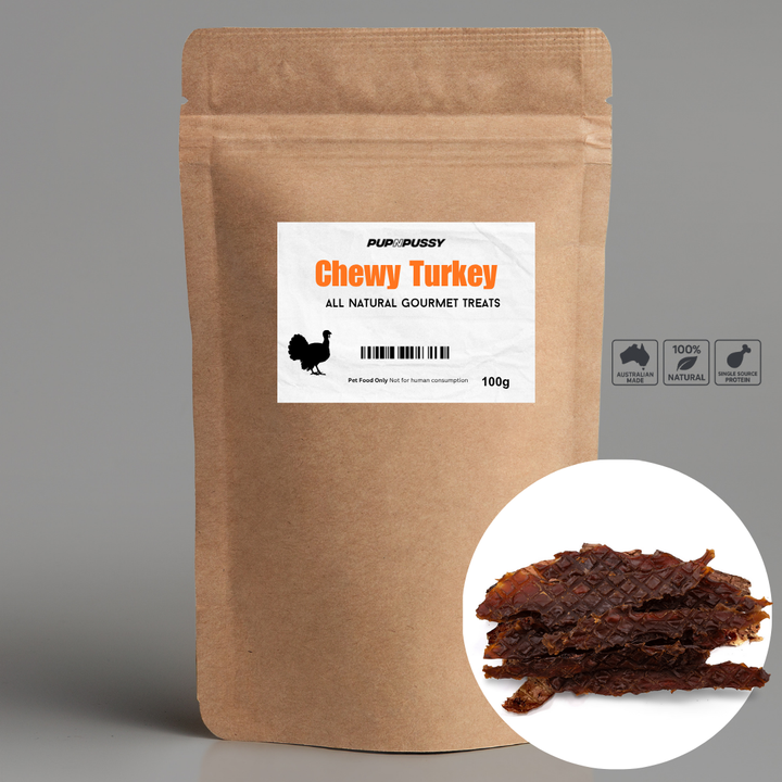 All Natural Gourmet Treats - Australian Chewy Turkey 100g