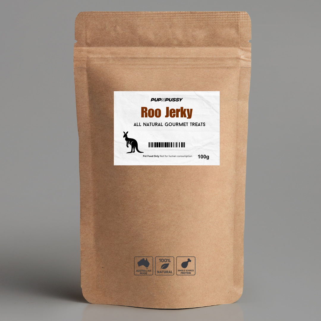 All Natural Gourmet Treats - Roo Jerky Strips 100g