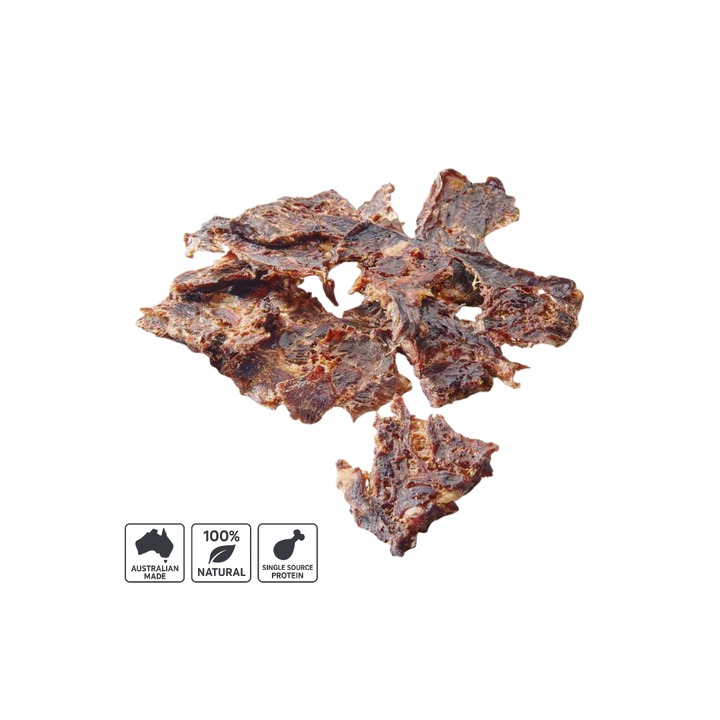 All Natural Gourmet Treats - Roo Jerky Strips 100g