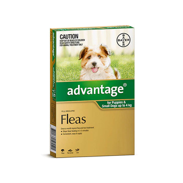 Advantage Flea  -  Dogs up to 4kg  -  4 pack