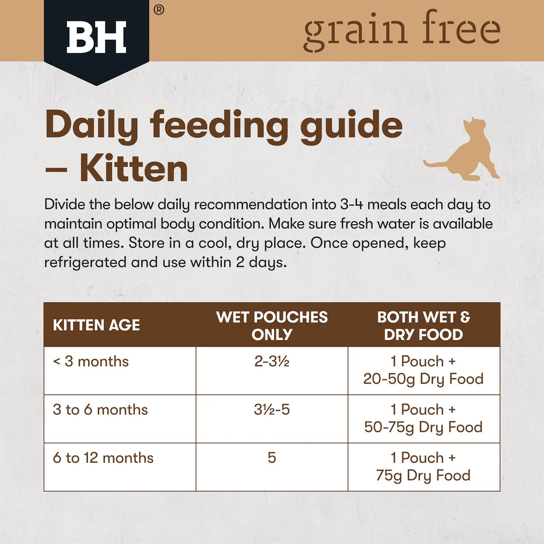 Black Hawk Grain Free Kitten - Chicken, Peas & Broth 85gr