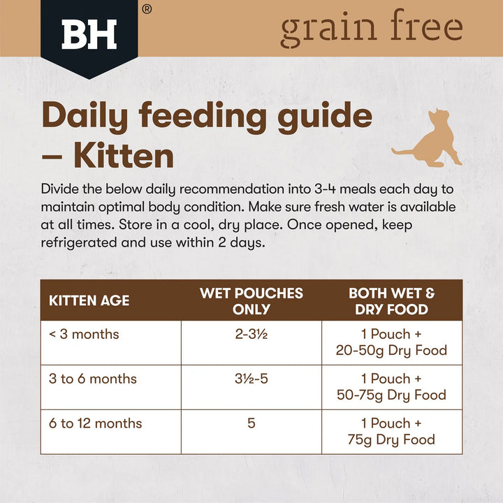 Black Hawk Grain Free Kitten - Chicken, Peas & Broth 85gr