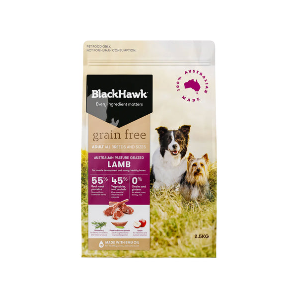 Black Hawk Grain Free Adult Dog Food - Lamb 2.5kg