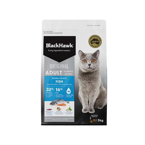 Black Hawk Original Adult Cat Food - Fish 3kg