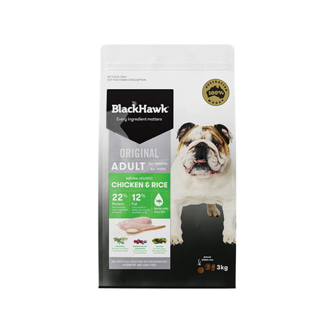 Black Hawk Original Adult Dog Food - Chicken & Rice 3kg