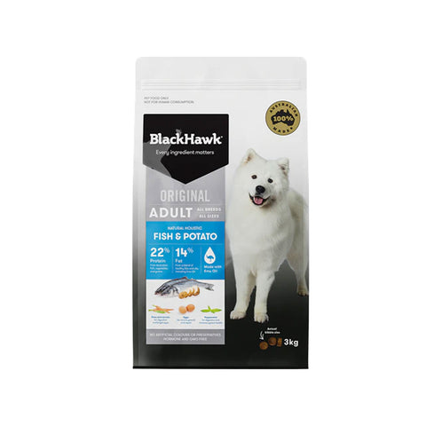 Black Hawk Original Adult Dog Food - Fish & Potato 3kg