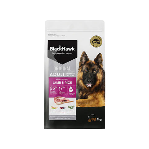 Black Hawk Original Adult Dog Food - Lamb & Rice 3kg