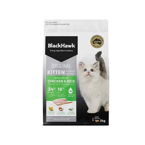 Black Hawk Original Kitten Cat Food - Chicken & Rice 3kg