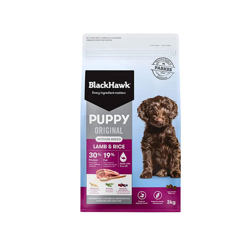 Black Hawk Original Puppy Medium Breed - Lamb & Rice 3kg