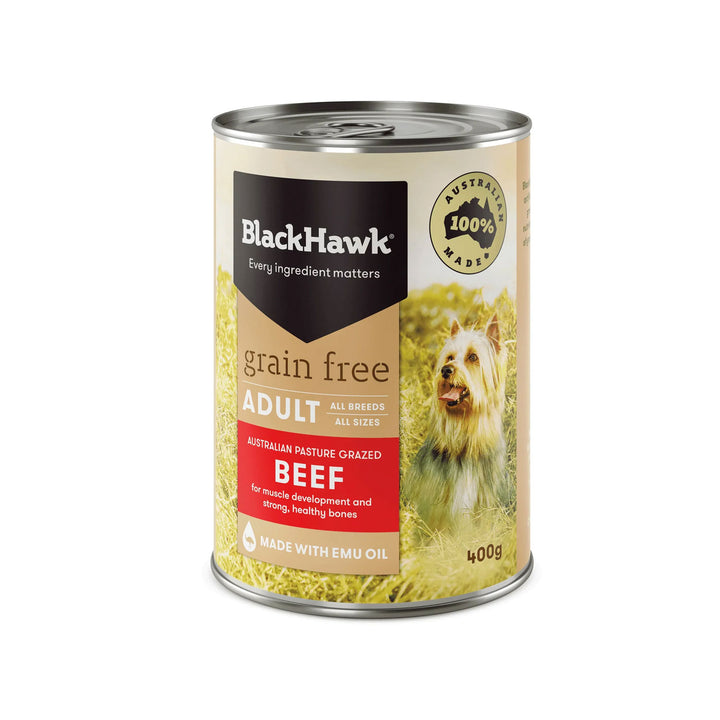 Black Hawk Wet Dog Food Grain Free - Beef