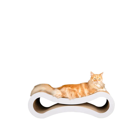 Infinity Cat Scatcher & Lounge - Ice White