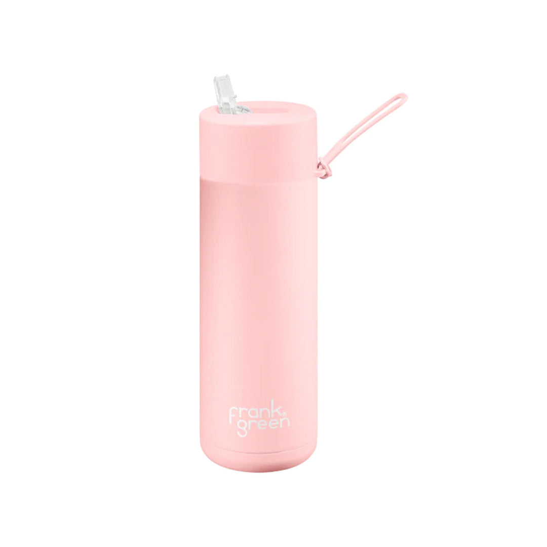 Frank Green Ceramic Reusable Bottle With Straw Lid 595ml/20oz - Blushed