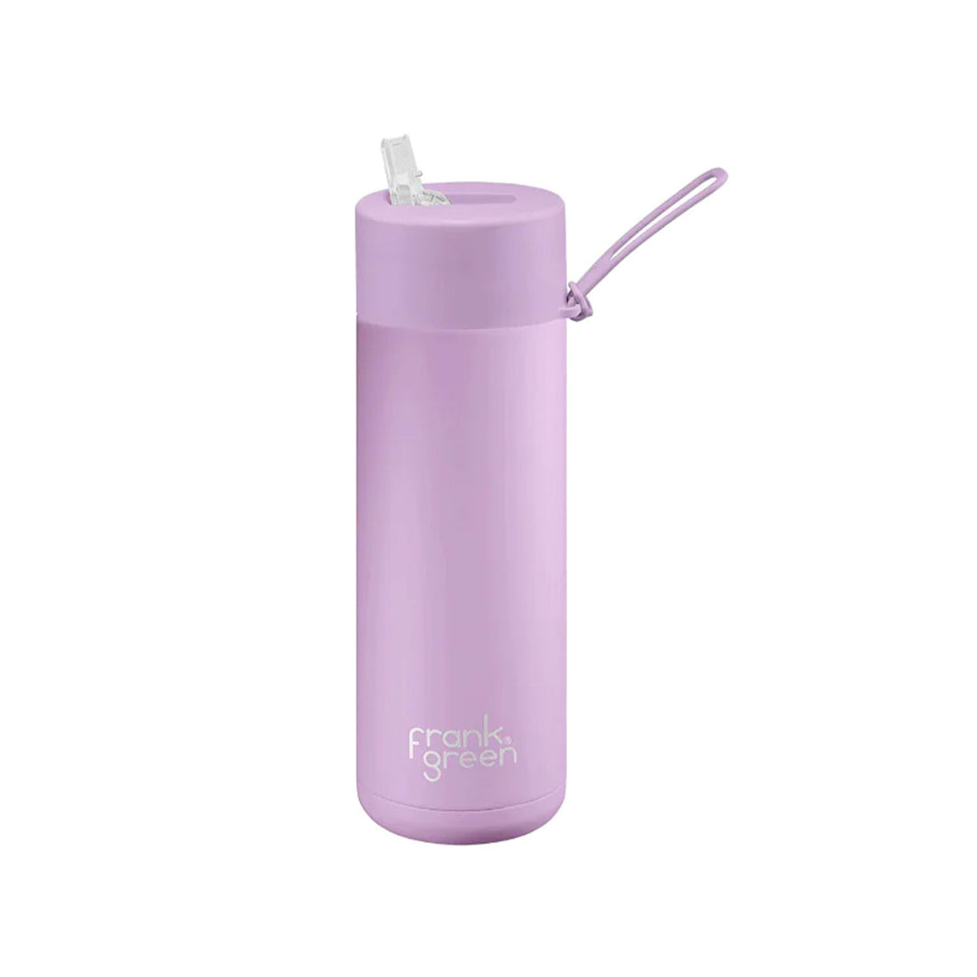 Frank Green Ceramic Reusable Bottle With Straw Lid 595ml/20oz - Lilac Haze