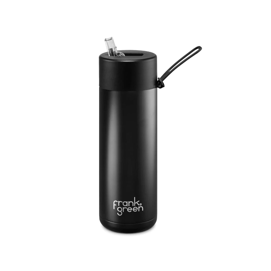 Frank Green Ceramic Reusable Bottle With Straw Lid 595ml/20oz - Midnight