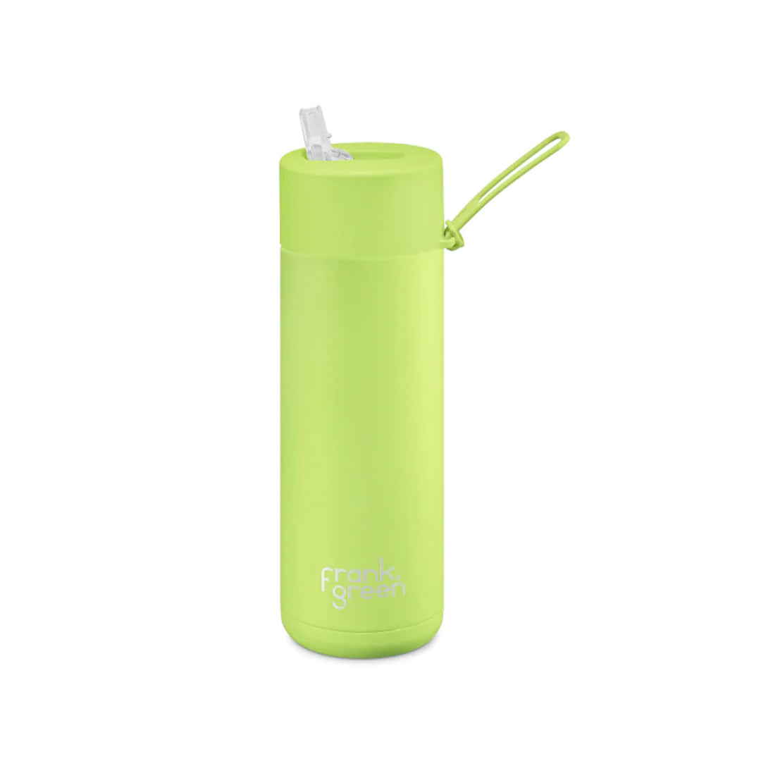 Frank Green Ceramic Reusable Bottle With Straw Lid 595ml/20oz - Pistachio Green