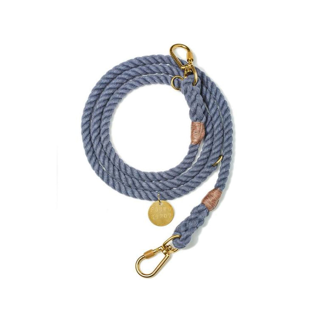 Found My Animal New York Up-Cycled Rope Adjustable Leash - Blue Jean
