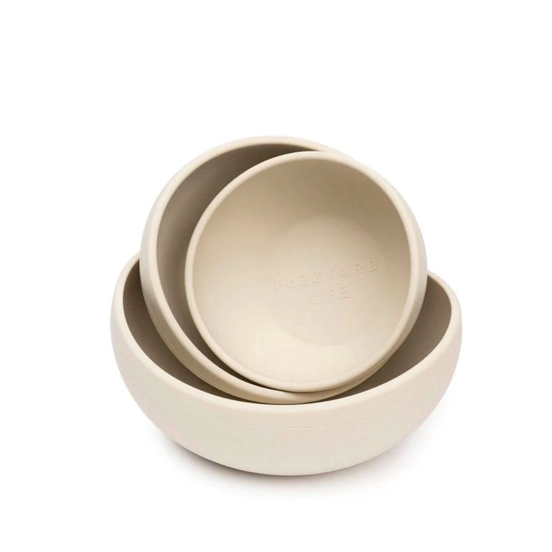 Fuzzyard Life Silicone Bowl - Sandstone