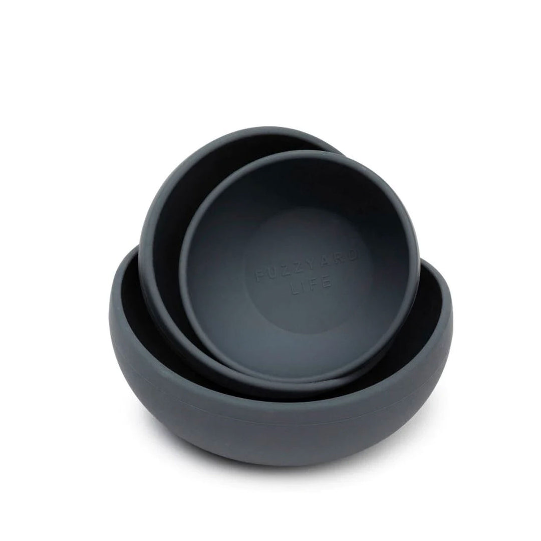 Fuzzyard Life Silicone Bowl - Slate Grey