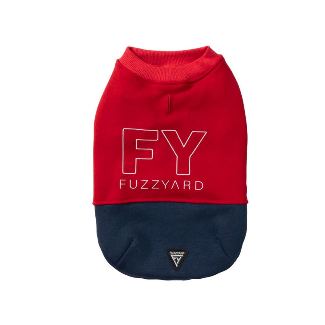 Fuzzyard Track Sweater - Red / Navy