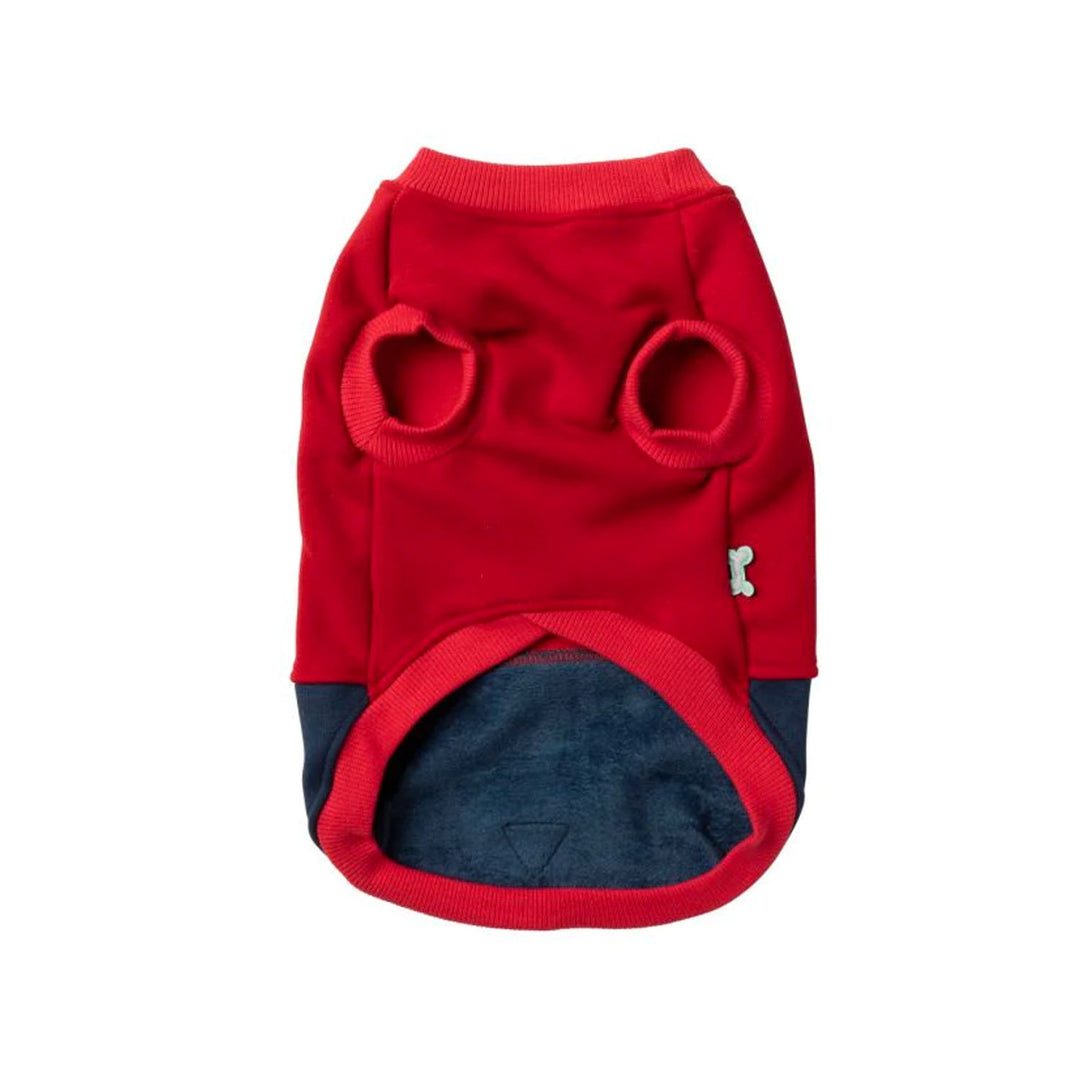 Fuzzyard Track Sweater - Red / Navy