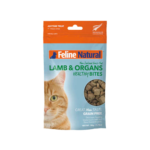 Feline Natural Healthy Bites Cat Treats 50gr - Lamb & Organs
