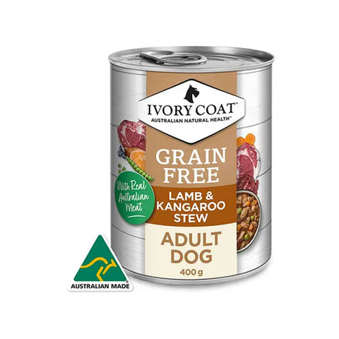 Ivory Coat Grain Free Dog Moist Range - Lamb & Kangaroo Stew