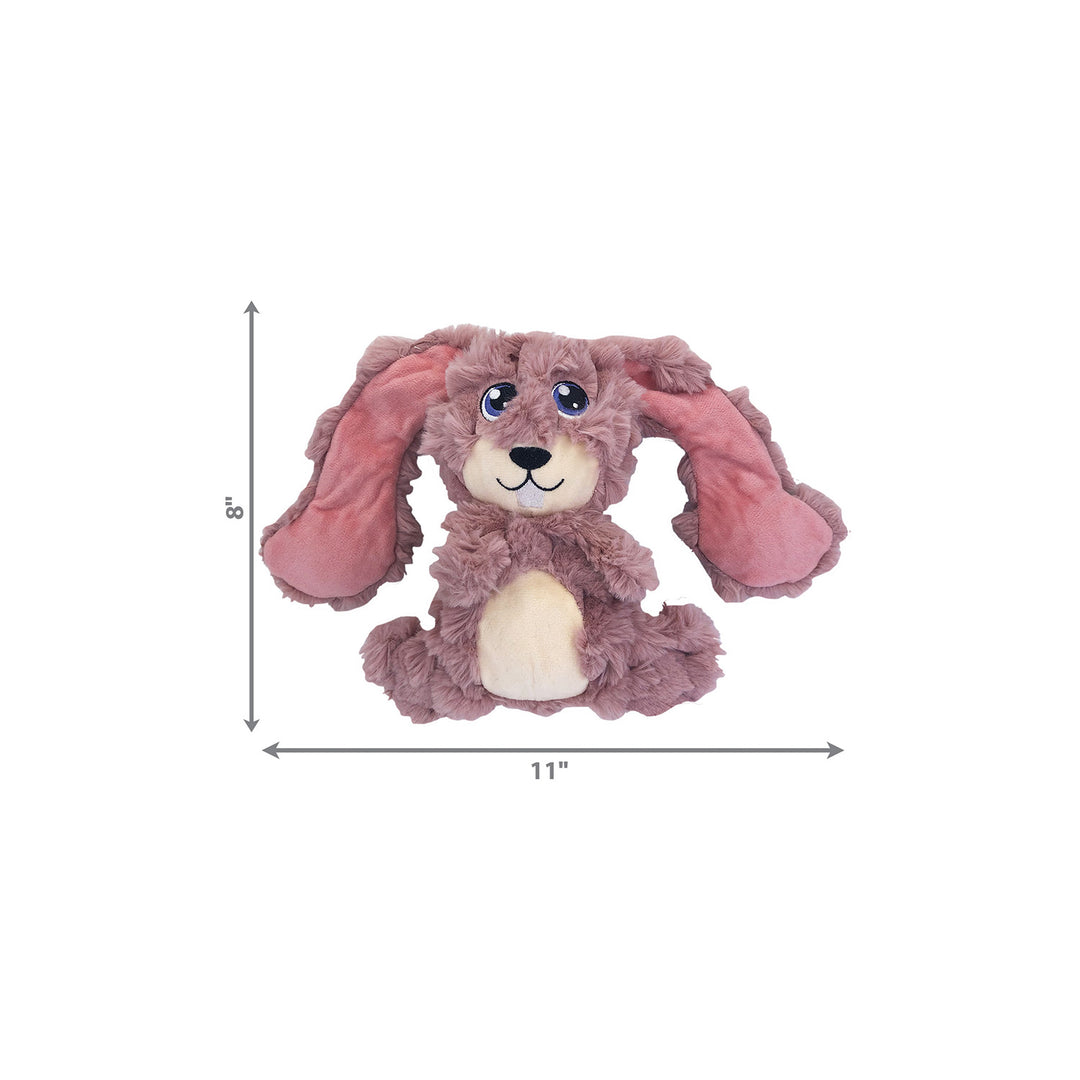 KONG Scrumplez Bunny Pink Medium Soft Plush Squeaky Toy