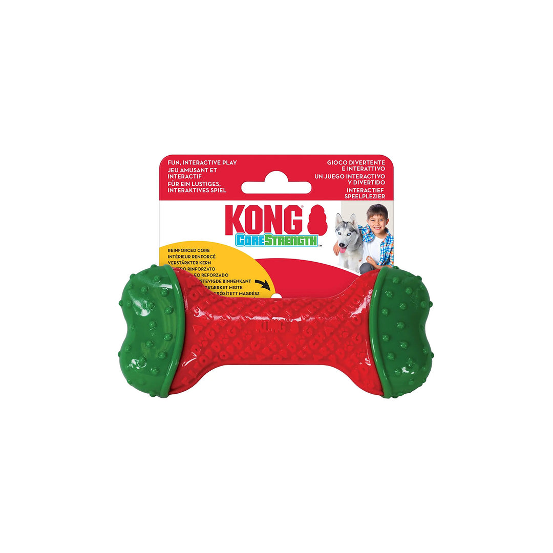 Kong Holiday CoreStrength Dog Toy Bone - Christmas