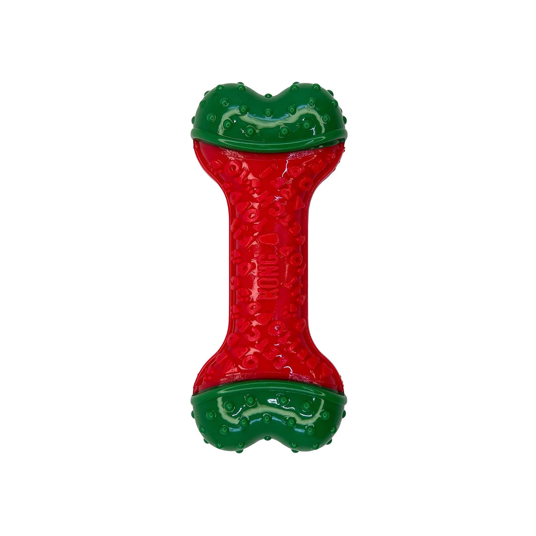 Kong Holiday CoreStrength Dog Toy Bone - Christmas