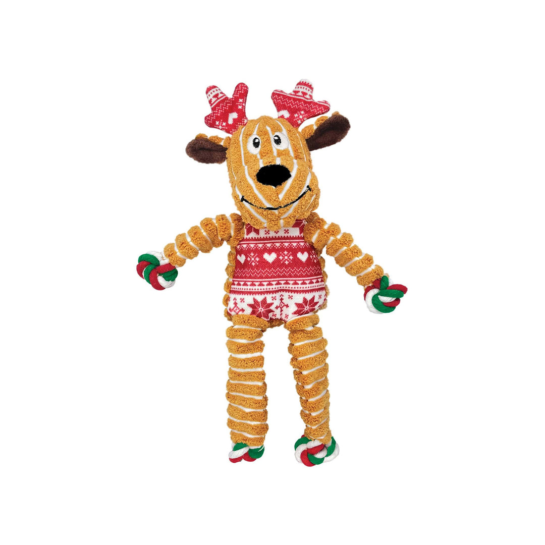 Kong Holiday Floppy Knots Reindeer Dog Toy - Christmas