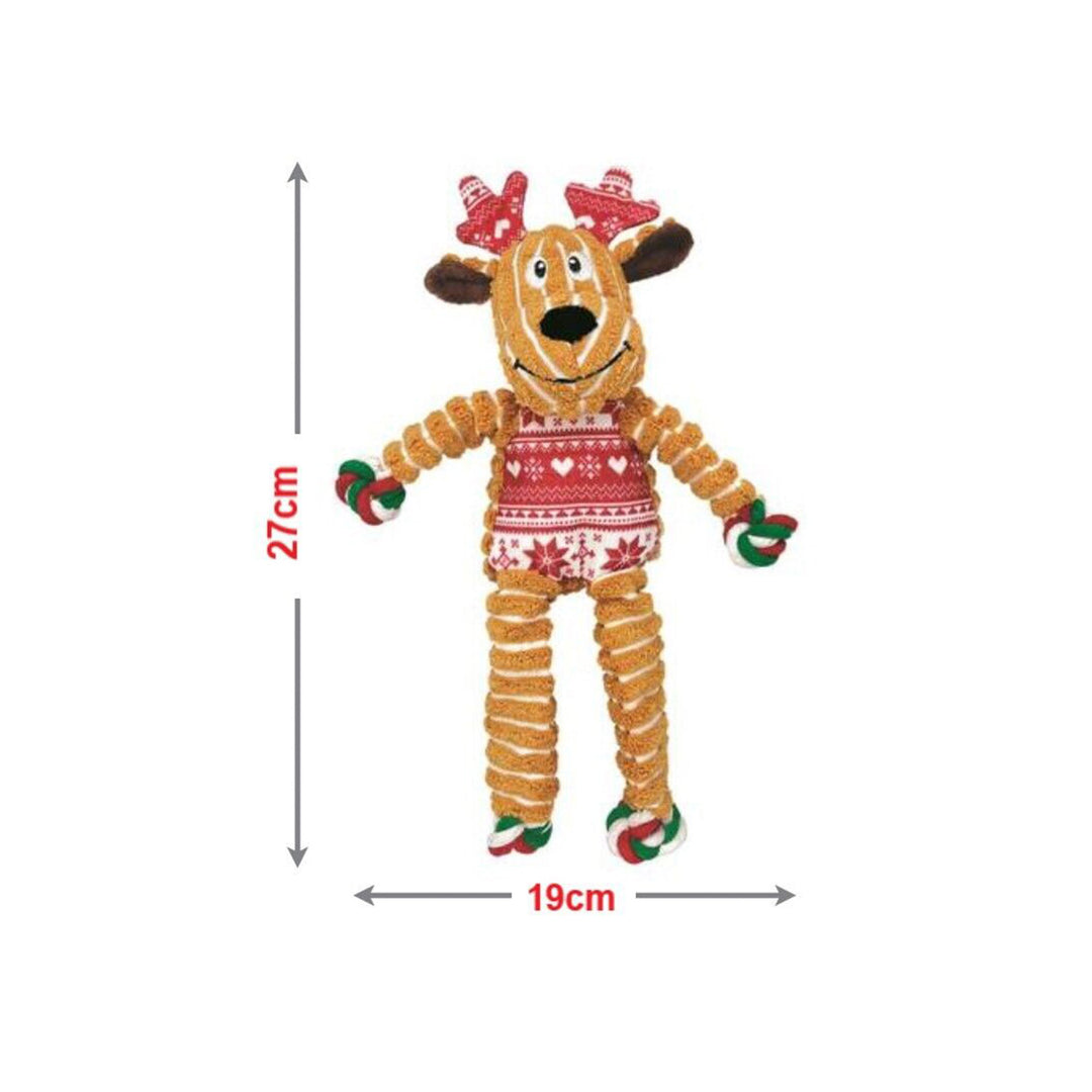 Kong Holiday Floppy Knots Reindeer Dog Toy - Christmas