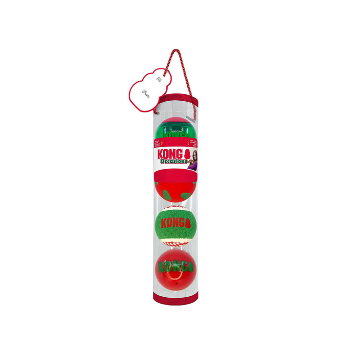 Kong Occasions Balls (4 Pack) - Christmas