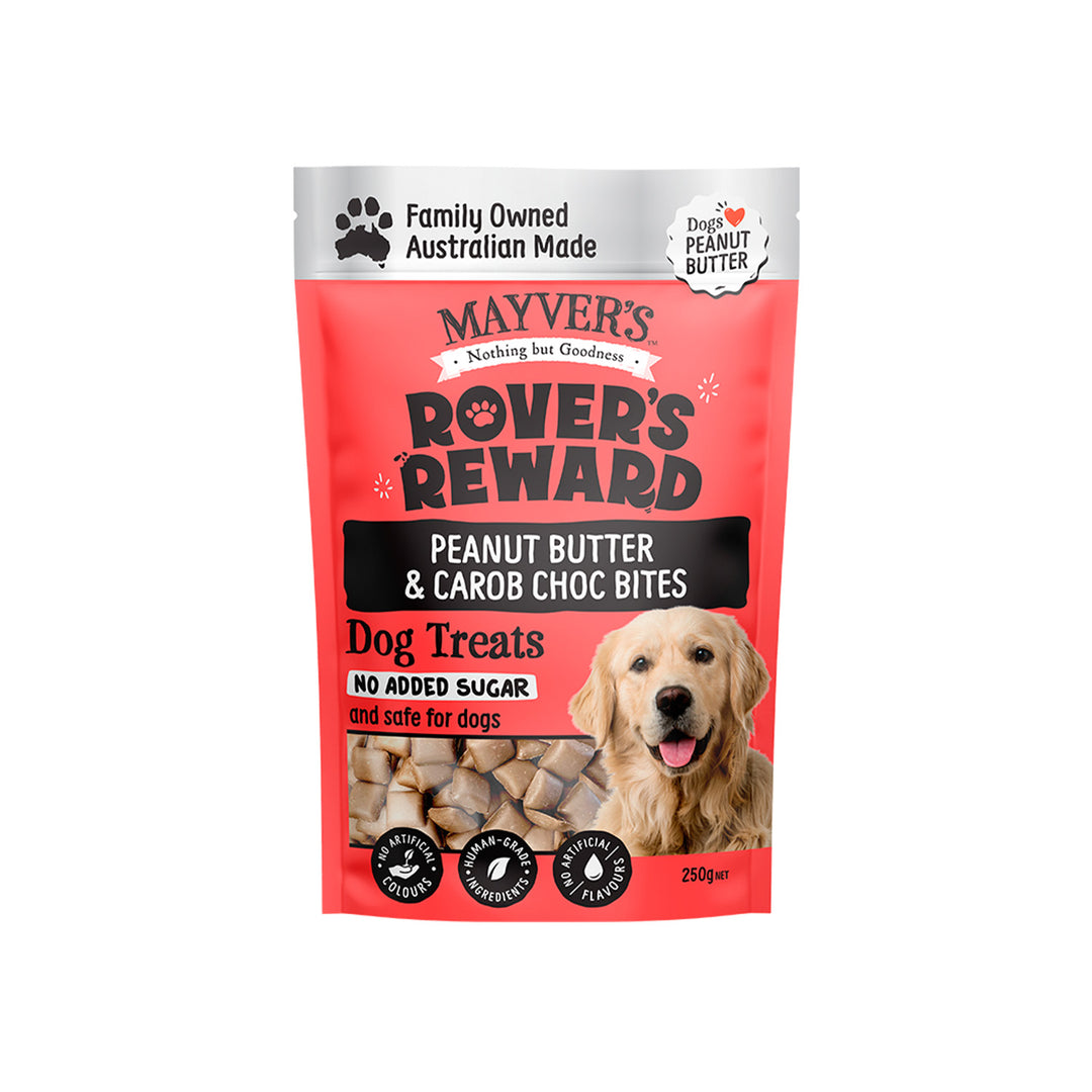 Mayver's Rover's Reward Peanut Butter & Carob Choc Bites - 250g
