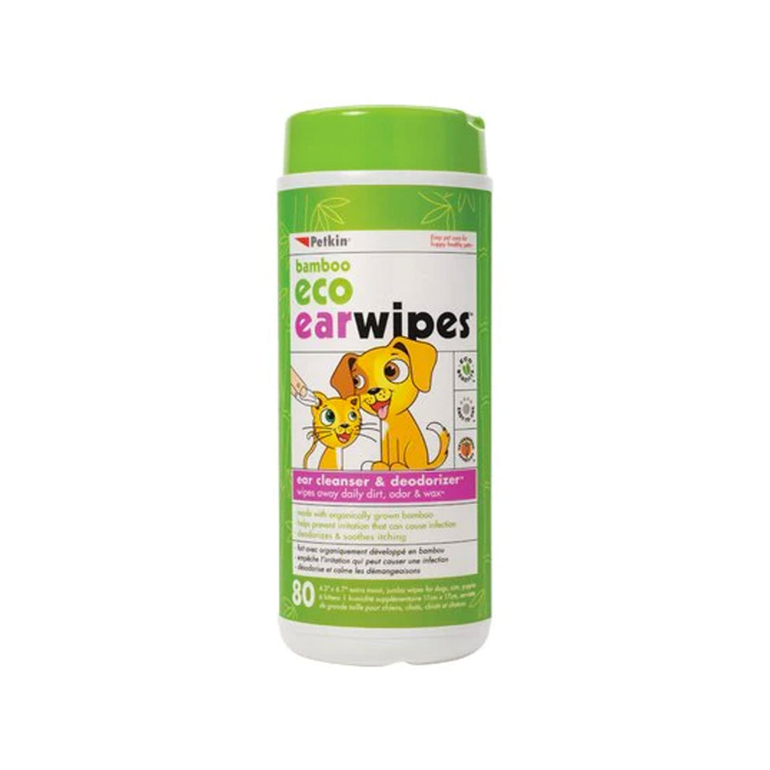 Petkin Bamboo Eco Ear Wipes (80 Pack)