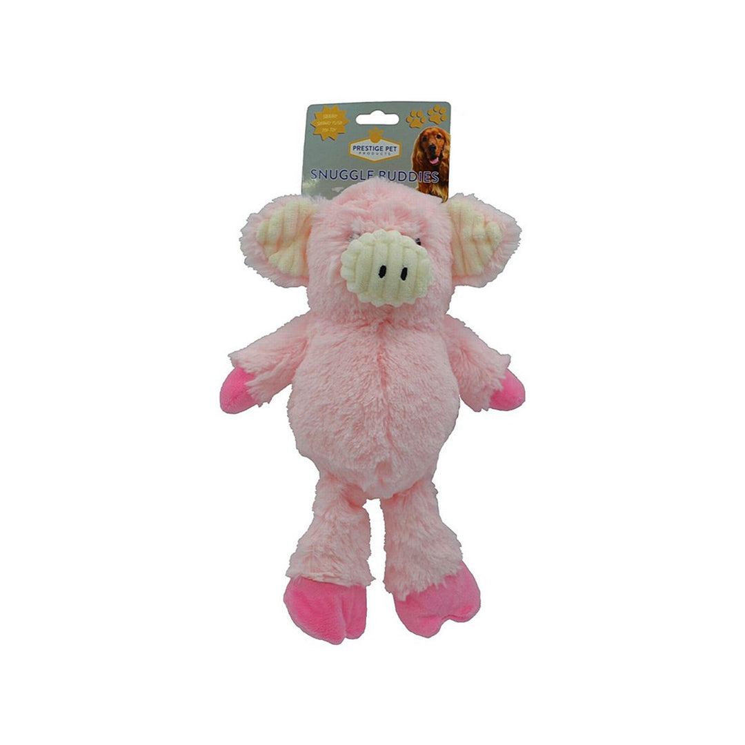 Snuggle Buddies Plush Dog Toy - Pink Pig