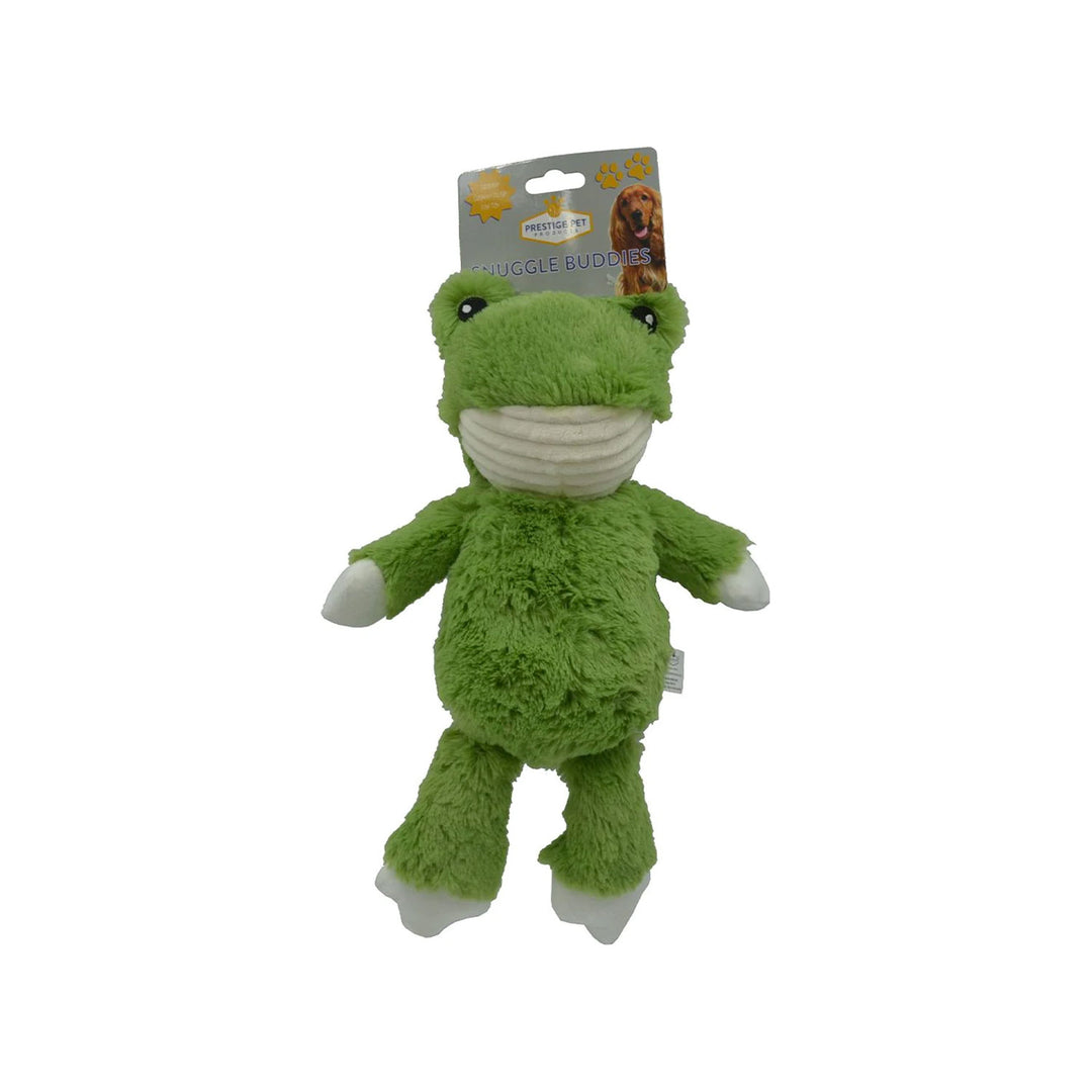 Snuggle Buddies Plush Dog Toy - Green Frog