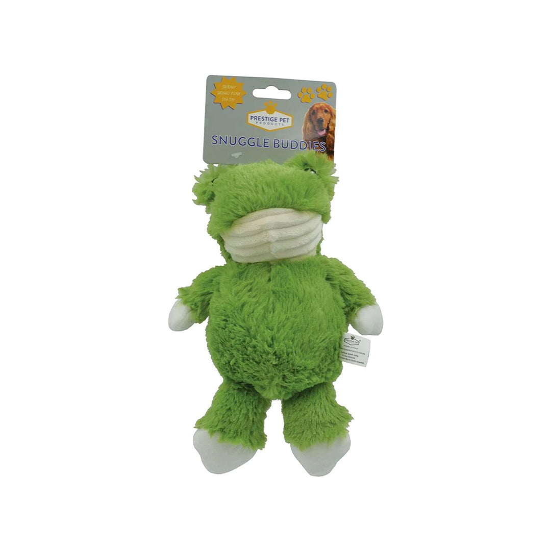 Snuggle Buddies Plush Dog Toy - Green Frog