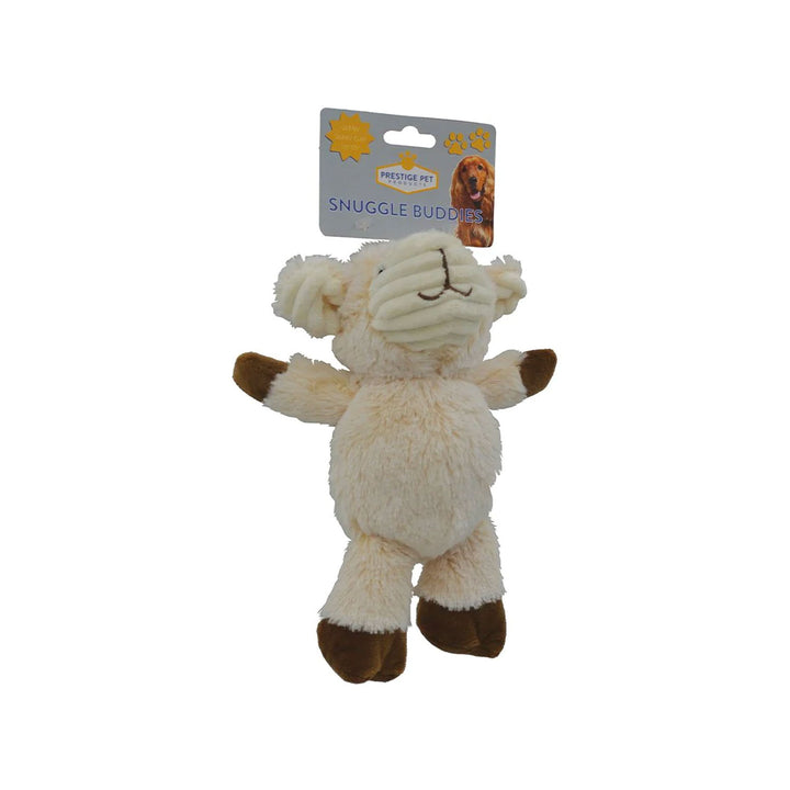 Snuggle Buddies Plush Dog Toy - White Lamb