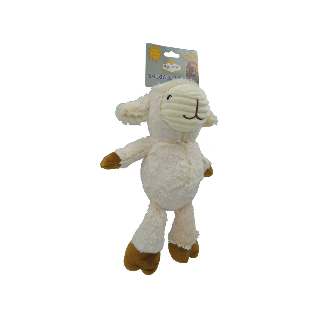Snuggle Buddies Plush Dog Toy - White Lamb