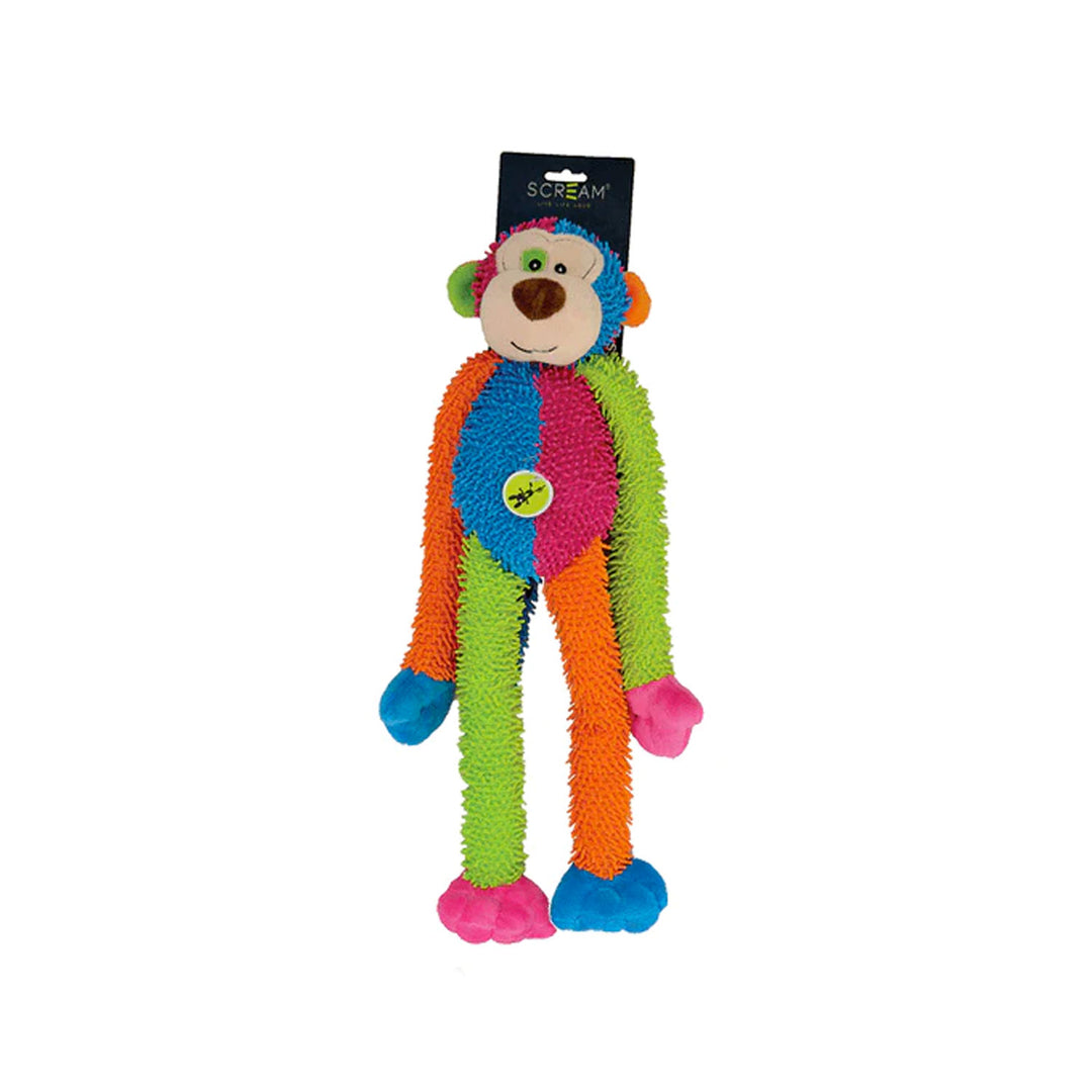 Scream Crew Monkey Dog Toy - Multicolour