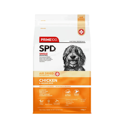 Prime100 SPD Air Dried Dry Dog Food - Chicken & Brown Rice
