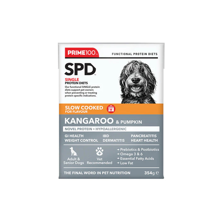 Prime100 SPD Slow Cooked Dog Food - Kangaroo & Pumpkin 354g