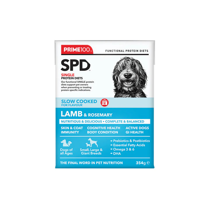 Prime100 SPD Slow Cooked Dog Food - Lamb & Rosemary 354g