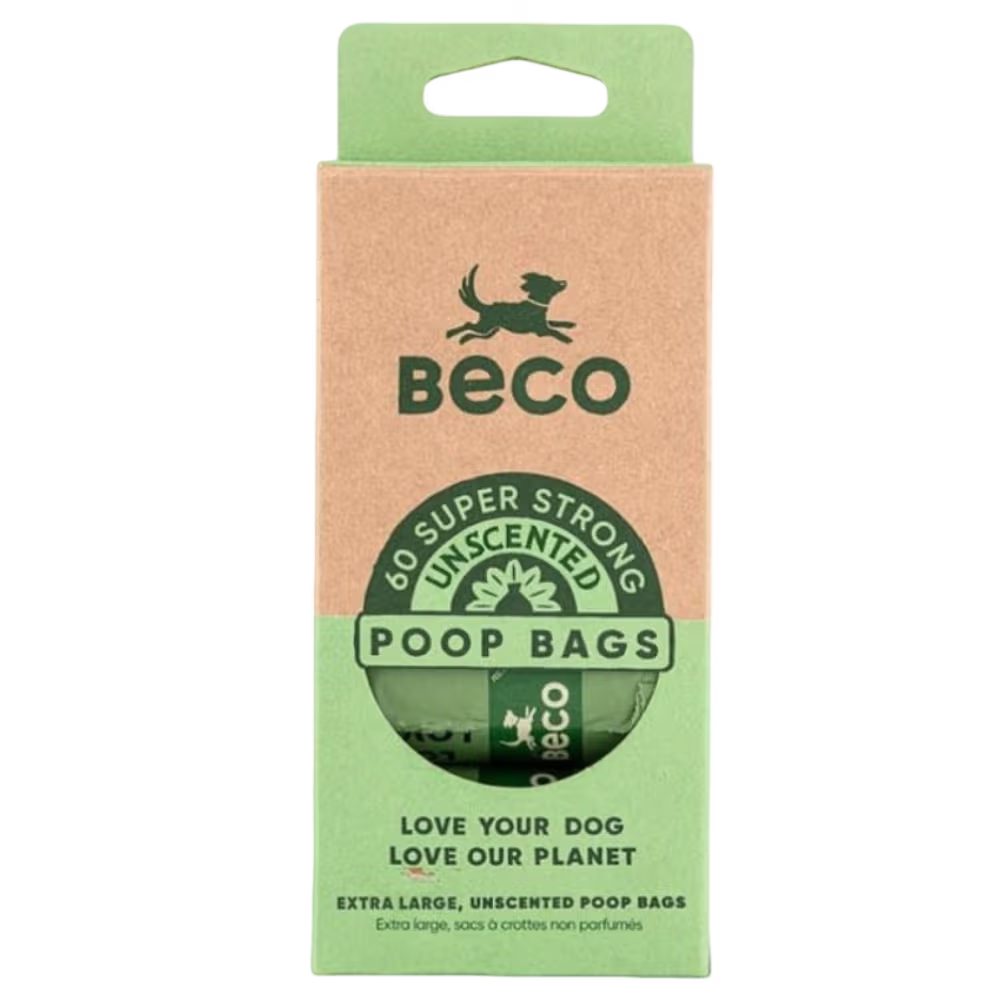 Beco Super Strong Unscented Poop Bag Rolls 100% Recycled Plastic