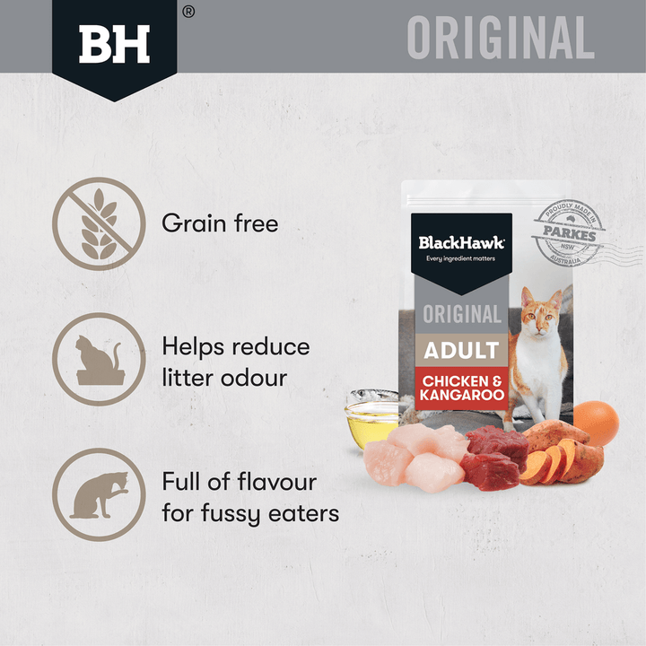 Black Hawk Original Adult Cat Food - Chicken & Kangaroo 2kg