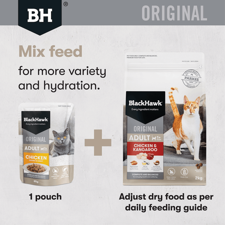 Black Hawk Original Adult Cat Food - Chicken & Kangaroo 2kg