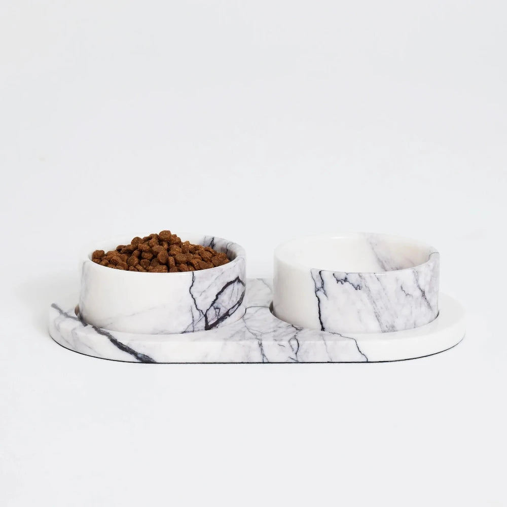 Koozi - New York Marble Dog Bowl